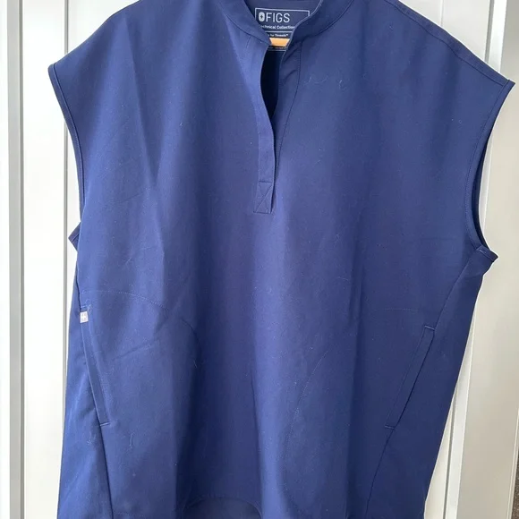 FIGS New Large Rafaela Tunic Scrub Top Navy - Picture 3 of 4